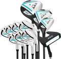 KVV Premium Right Hand Golf Club Set 11-Piece Set for Women, Including Driver, Fairway, Hybrid, 5#-P# Irons, Putter Steel Shaft Regular Flex Golf Clubs, with/Without Golf Bag