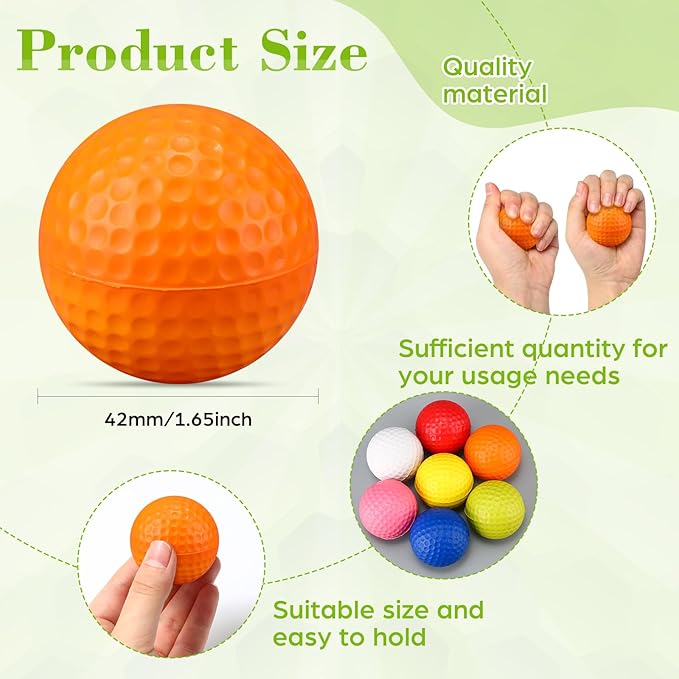 30 Pcs Foam Golf Practice Balls Soft Foam Balls for Golf Practice Realistic Feel and Flight Sport Training