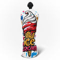 Golf Club Head Covers, Ice Cream Golf Headcovers for Drivers, Fairway Woods, Hybrids, Mallet Blade Putter Cover, Funny Golf Club Covers with Premium PU Leather and Advanced Embroidery for Most Brands