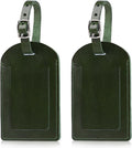 Ringsun Genuine Leather Luggage Tag for Suitcases ID Tags Bag Tags for Luggage (2 Pack)