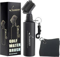 Golf Club Cleaning Kit Golf Brush and Microfiber Towel Soft Fabric Strong Absorbent Quick-Drying Solid Clip Easy to Use Golf Accessory (About 30x30in) Gifts for Golfer Golf Gift