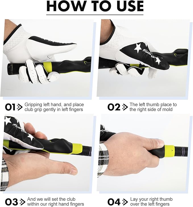 Golf Grip Trainer Golf Practice Tool, Easy To Carry to the Practice Area, Golf Swing Trainer Ensure the Right Grip Every Time, Golf Grip Training Aid, Golf Accessories Improve Your Swing Rhythm