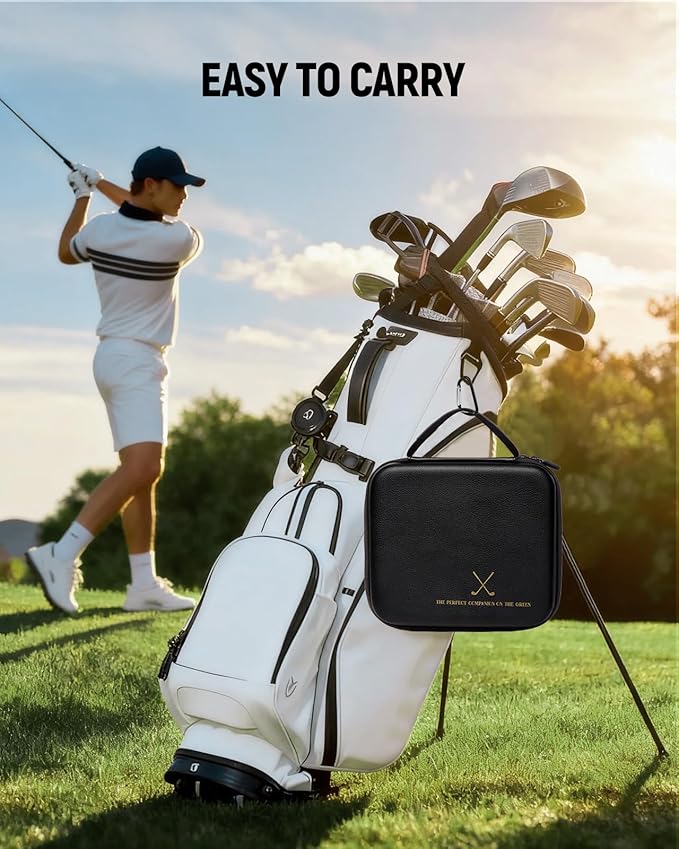 Coralogo Golf Gift for Men and Women - Golfing Accessories Kit Golf Gift Set for Birthday Valentines Day with Handy Case, Balls, Tees, Divot Tool, Score Counter, Club Cleaner, Towel, Card for Golfer