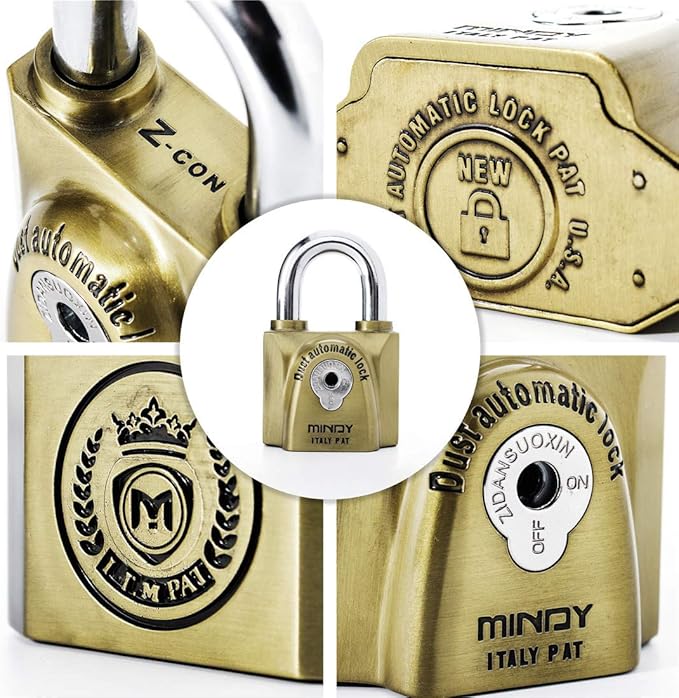 Mindy 60mm Heavy Duty Waterproof Keyed Padlock with 4 Keys