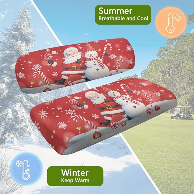 Fashion Print Golf Cart Seat Covers 2 Passenger Golf Cart Backrest Cover Golf Cart Seat Towel Gift for Friends