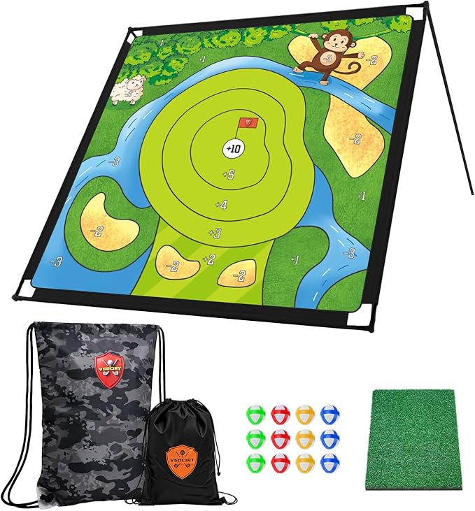 Golf Chipping Practice Game 78" x 78" Indoor Outdoor Games for Adult and Family Golf Training Set