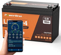 12V 100Ah LiFePO4 Lithium Battery with Smart APP, 4000-8000 Deep Cycle LiFePO4 Battery, Built-in 100A BMS, Wireless Real-Time Battery Monitor Function for RV, Marine, Off Grid Applications
