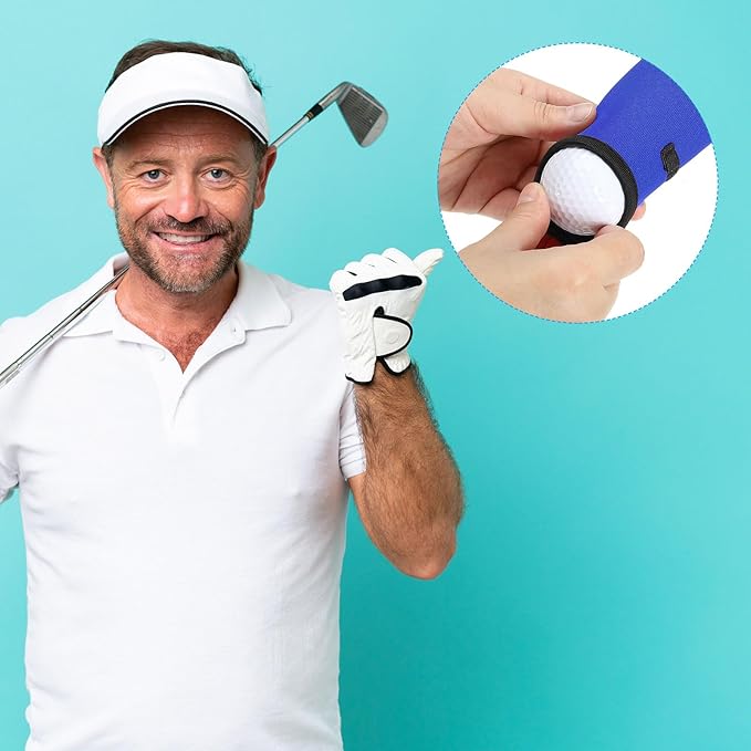 PATIKIL Golf Ball Carry Bag, 4Pack Golf Tee Holder Pouch Portable Neoprene Golf Ball Holder with Clip for Men and Women Storage Gifts, 4 Color