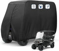FLYMEI Golf Cart Cover Waterproof, 420D Fabric Universal Fits for Most Brand 2/2+2/4/4+2 Passengers Yamaha, Honda, Club Car, EZGO Golf Cart