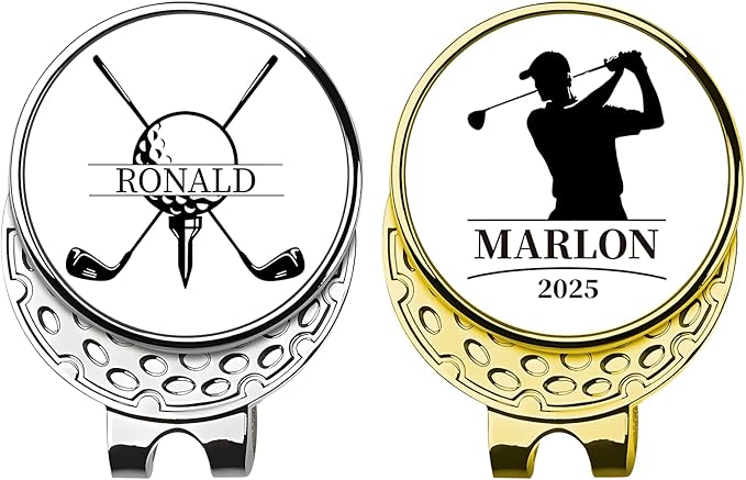 Personalized Golf Ball Marker with Photo Magnetic Hat Clip – Custom Logo/Text 1" Marker for Golfers, Gift for Men & Women, Golf Accessories Gift Set
