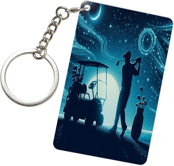 Keychain - Rectangular Acrylic Keychain Daily Key Ring Car Key Fob Holder 2X3 Inch