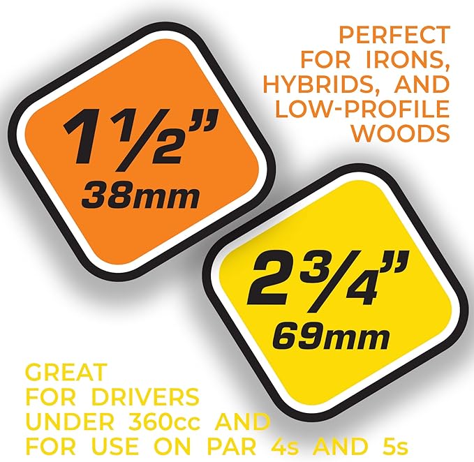 PrideSports PTS Plastic Golf Tees | Combo 50 Pack - 40 2-3/4” and 10 1-1/2” | #1 Plastic Tee on Tour | The Perfect Tee for Any Hole