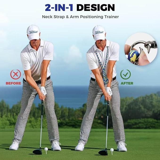 Golf Rope Swing Trainer, Professional Golf Training Aid and Posture Corrector, Improve Tempo Accuracy Practice Equipment for Beginners and Experienced Golfers