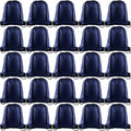KUUQA Drawstring Backpack, 25Pcs Navy Blue, Lightweight Gym Bag for Sports, Travel, Yoga