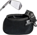 Club Scrub Mini, Golf Club and Golf Ball Cleaning Bag, Waterproof Clean Face Technology Liner, Detachable Clip, Machine Washable, Cleans Club Grooves, Dry Exterior (Black)