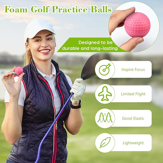 30 Pcs Foam Golf Practice Balls Soft Foam Balls for Golf Practice Realistic Feel and Flight Sport Training