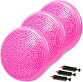 NEISHNG 3-Pack Stability Wobble Cushions with Hand Pumps, Kids Sensory Wiggle Seat for Classroom, Core Trainer Balance Disc for Gym and Home Workout (5 Color)