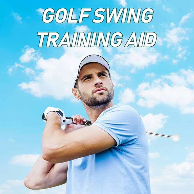 Telescopic Club, Retractable Golf Swing Training Aid with Golf Grip Trainer,Practice Golf Stick & Golf Swing Trainer for Warm-up/Indoor Practice/Strength & Tempo Training