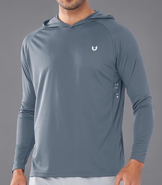 NORTHYARD Men's UPF 50+ Hoodie Shirts Long Sleeve Sun Protection Fishing Swim Beach UV SPF Rash Guard Quick Dry Lightweight