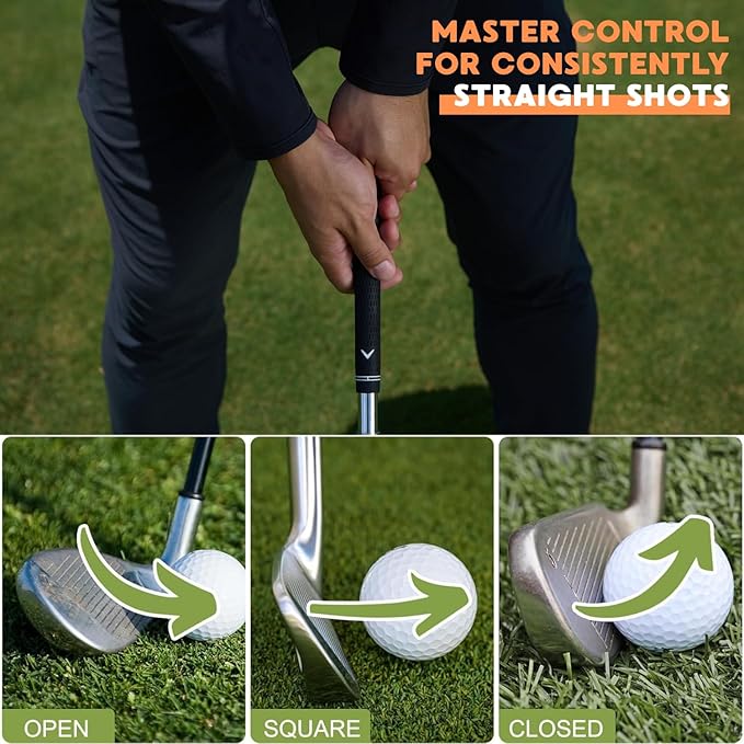 Pro Golf Grip Trainer - 3° Rotation Control Golf Swing Training Aid | PGA-Validated Golf Training Aid for Posture Correction | Ergonomic Swing Grip Pad with Pressure Sensors