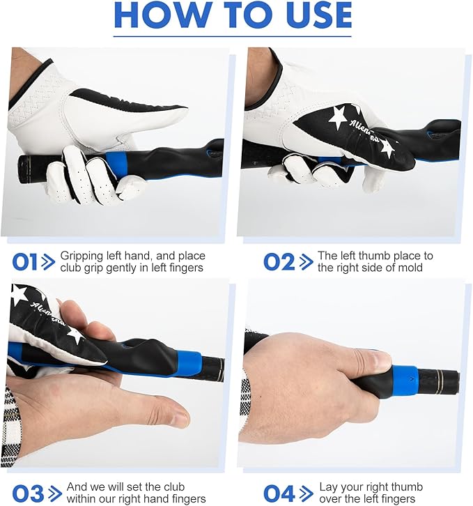 Golf Grip Trainer Golf Practice Tool, Easy To Carry to the Practice Area, Golf Swing Trainer Ensure the Right Grip Every Time, Golf Grip Training Aid, Golf Accessories Improve Your Swing Rhythm