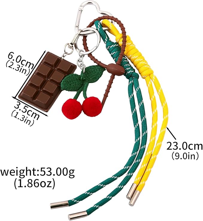 Tote Bag Purse Charms for Handbags - Cute Keychain, Y2K Rope Key Chain Accessories - Designer Jewelry Gift for Women