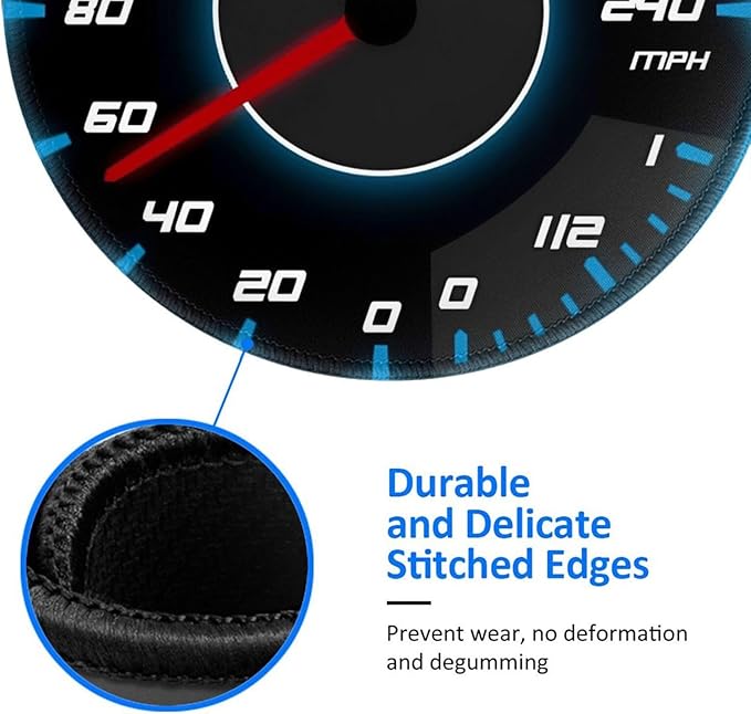 Racing Car Mouse Pad, Speedometer Mouse Pads for Desk, Stitched Edge Mousepad with Non-Slip Rubber Base, Gaming Mouse Mat for Computer Laptop Home Office