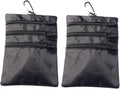 Golf valuables pouch, zipper golf ball bag with 4 pockets, golf accessories pouch for storing balls,tees,mobile phone,keys, cards and cash, great gift for golfers (2 PACK BLACK)
