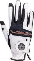 Copper Infused Golf Glove for Men – White/Black – Single Pack – Compression Fit, Arthritis Relief, Non-Slip Grip – USGA Approved