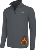 Willit Men's Fleece Pullover Winter Shirts Long Sleeve Quarter Zip Cold Weather Golf Hiking Casual Warm Shirts