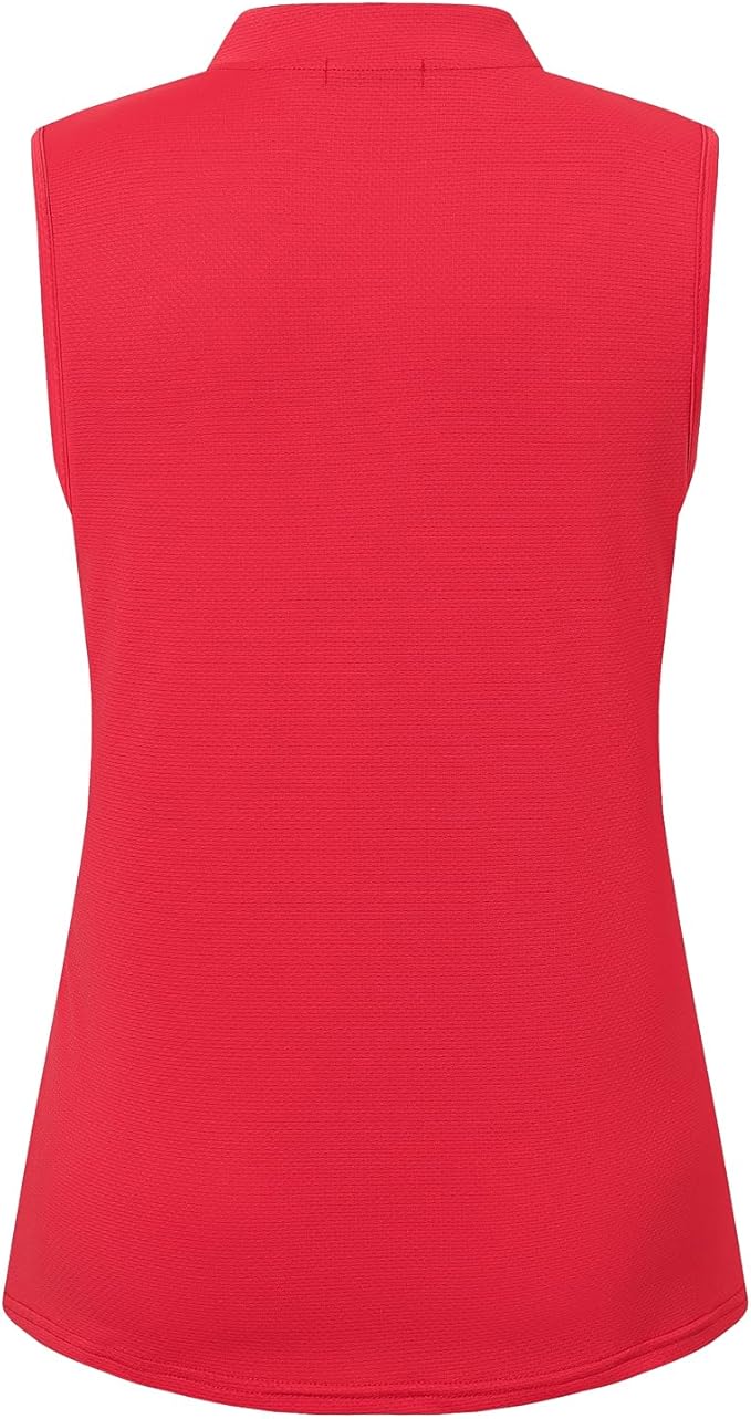 Womens Sleeveless Golf Polo Shirts Lightweight Tennis Sport Tops