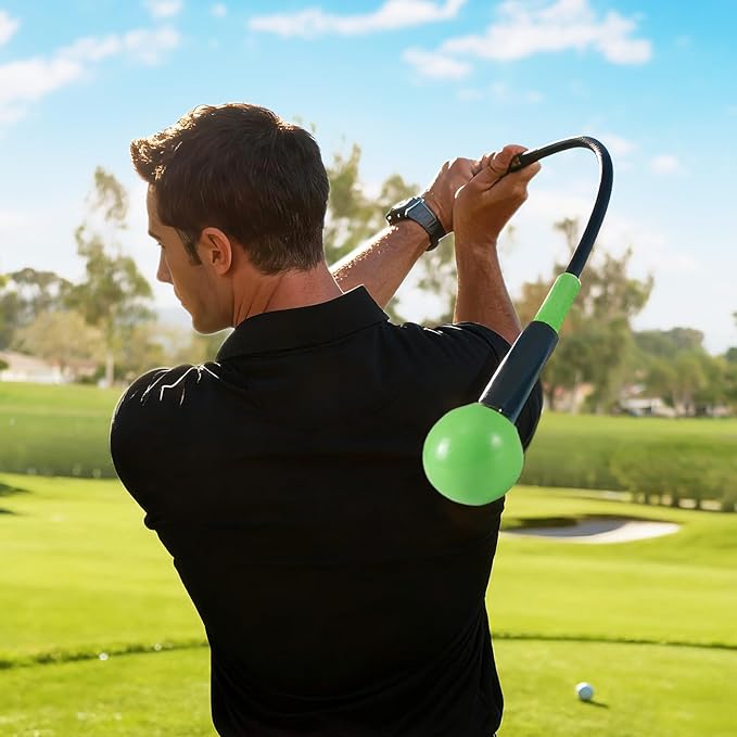 Tangkula Golf Swing Trainer, 47"/40"/31.5" Warm-Up Golf Practice Training Aid with Weighted Head for Grip, Rhythm, Flexibility, Balance, Tempo & Strength, Indoor Outdoor Golf Swing Corrector