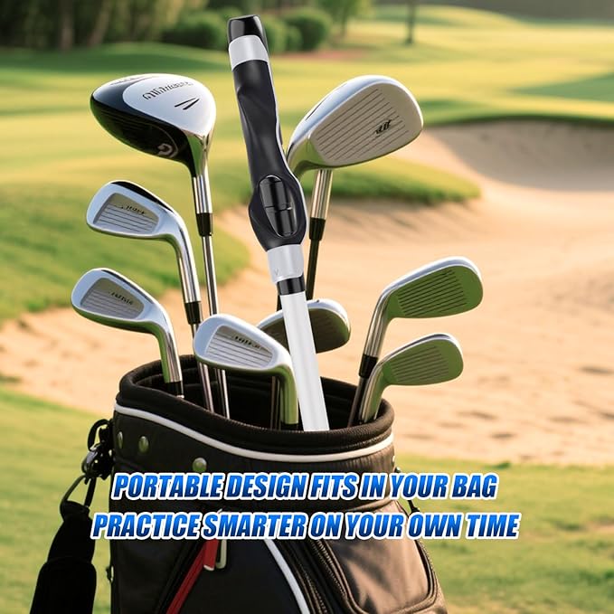 Golf Grip Trainer for Right & Left Hand, Swing Training Aid for Correct Hand Position, Anti-Slip Golf Grip Attachment, Muscle Memory Golf Practice Tool for Beginners & Pros