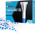 CHAMPKEY PRO 4-Prong Plastic Golf Tees 150 Pack - 70% Ball Contact Reduced for Less Friction and Maximum Distance Performance Golf Tees Plastic