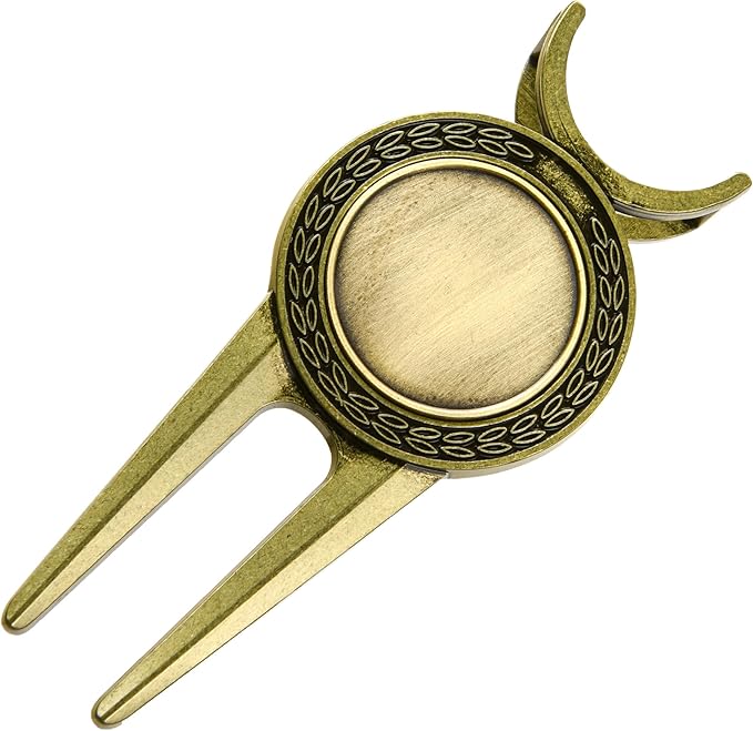 Mile High Life Golf Divot Repair Tool with Magnetic Golf Ball Marker, Golf Club Holder, Golf Gift for Golfer