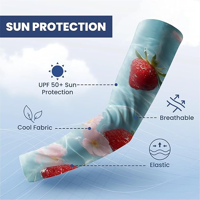 Cooling Arm Cover For Men & Women - Uv Sun Protection Arm Sleeves For Driving Golfing Fishing Cycling Hiking (L)