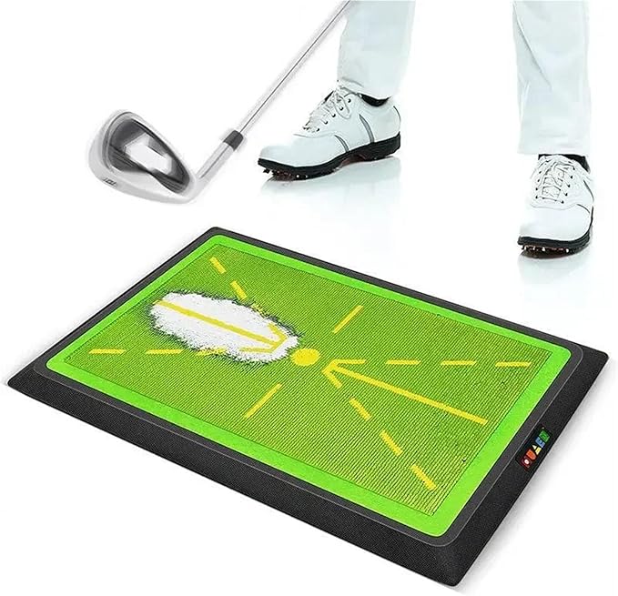 Golf Mats Practice Indoor, Hitting Swing Path Feedback with Non-Slip Rubber Backing, Training Accessories