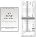 Golf Scorecards & Stat Tracking Booklet (21 Rounds) - Weatherproof Golf Journal - Golf Log (4" x 5.5" When Closed) - Golf Notebook fits in Holder or Pocket