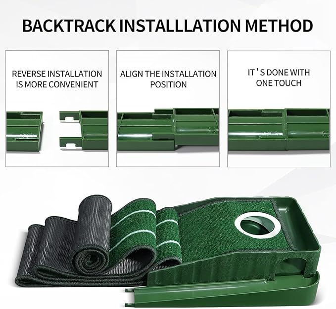 SWINGTEK Putting Green Mat Indoors, Practice with Auto Ball Return - Ideal for Home and Office, Great Gift