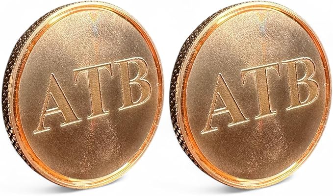 Personalized Golf Ball Marker Set of 2 - Solid Brass & Copper Golf Accessories for Men - Golf Gifts for Men & Golf Ball Marker - Unique Golf Gifts