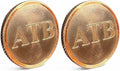 Personalized Golf Ball Marker Set of 2 - Solid Brass & Copper Golf Accessories for Men - Golf Gifts for Men & Golf Ball Marker - Unique Golf Gifts