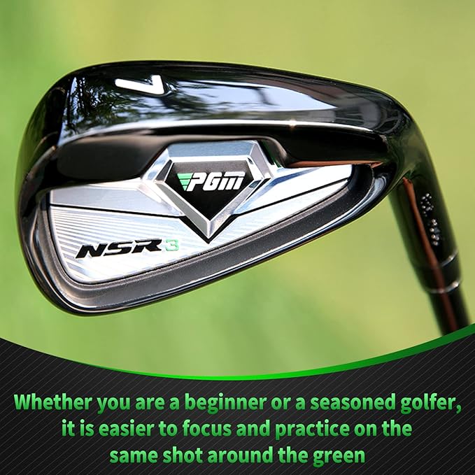 PGM Golf Clubs NSR III Irons Set (5, 6, 7, 8, 9, PW, S) with Graphite Shafts for Right-Handed Golfers – S/R Flex