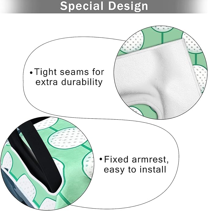 AQQA Golf Cart Seat Covers, Tropical Palm Leaf-Boho-Marble Microfiber Golf Cart Seat Blanket, Golf Blanket, Golf Accessories, Golf Cart Seat Towel Fits All 2-Seat Golf Carts, 55"x 32"