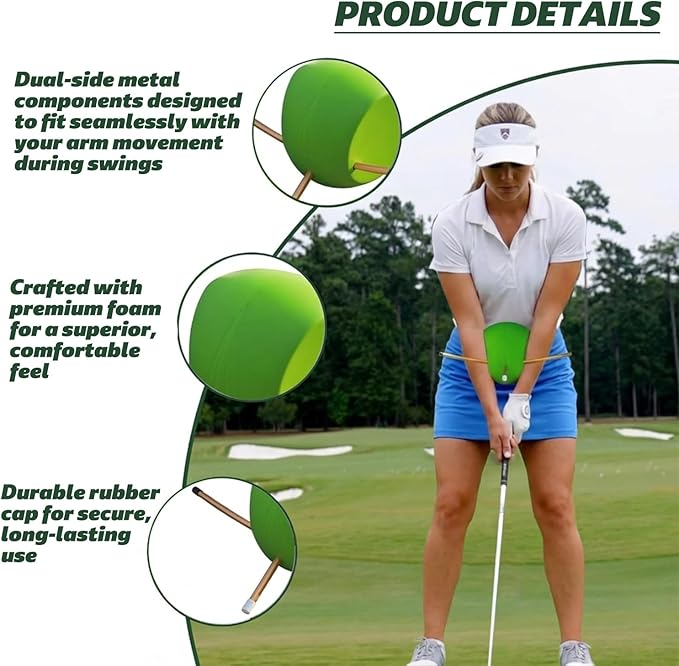 3-in-1 Golf Training Aids Set Grip Trainer Club, Sure Stance & Smart Ball for Hand Position, Swing Accuracy, Posture Correction & Balance - for Indoor/Outdoor Practice, All Levels (Right Handed)