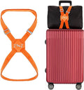 ZINZ Luggage Strap, High Elastic Suitcase Belt Adjustable Bag Bungees for Easier Travel，Orange