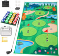 Golf Chipping Game Mat Golf Training Hitting Mat with 20 Sticky Balls Club Scoreboard Indoor Outdoor Home Backyard Office Golf Games for Adults Kids