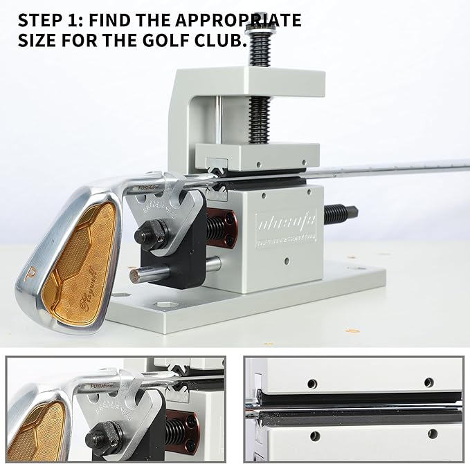 wosofe Golf Vice Clamp, Golf Shaft Kit Ferrules Head Removal Machine, Golf Clubhead Removal Tool, Works Shaft Puller Fitting Workshop Separator Repair Tools for All Club Shafts