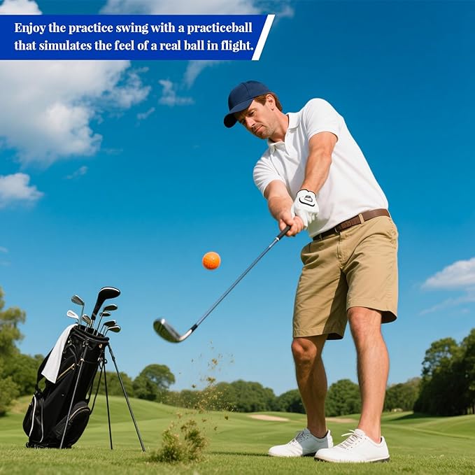 40 Pack Foam Golf Practice Balls - Realistic Feel and Limited Flight Training Balls for Indoor or Outdoor