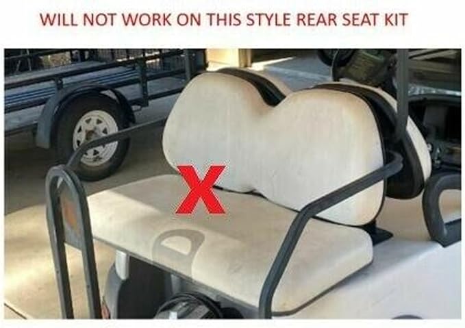 Huskey Golf Cart Front Rear Seat Covers for Club Car Precedent 2004+ Models, Custom Fit, Black/Orange Diamond Stitching, Marine Grade Vinyl Material,Staple On