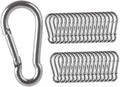 MIVIDE 32 Pack M6 x 2.36 inch Carabiner Clips Spring Snap Hook, 304 Stainless Steel Heavy Duty Snap Hooks Carabiner Quick Link Clip for Camping Hiking Traveling Outdoor Swing Gym, 260Lbs Capacity